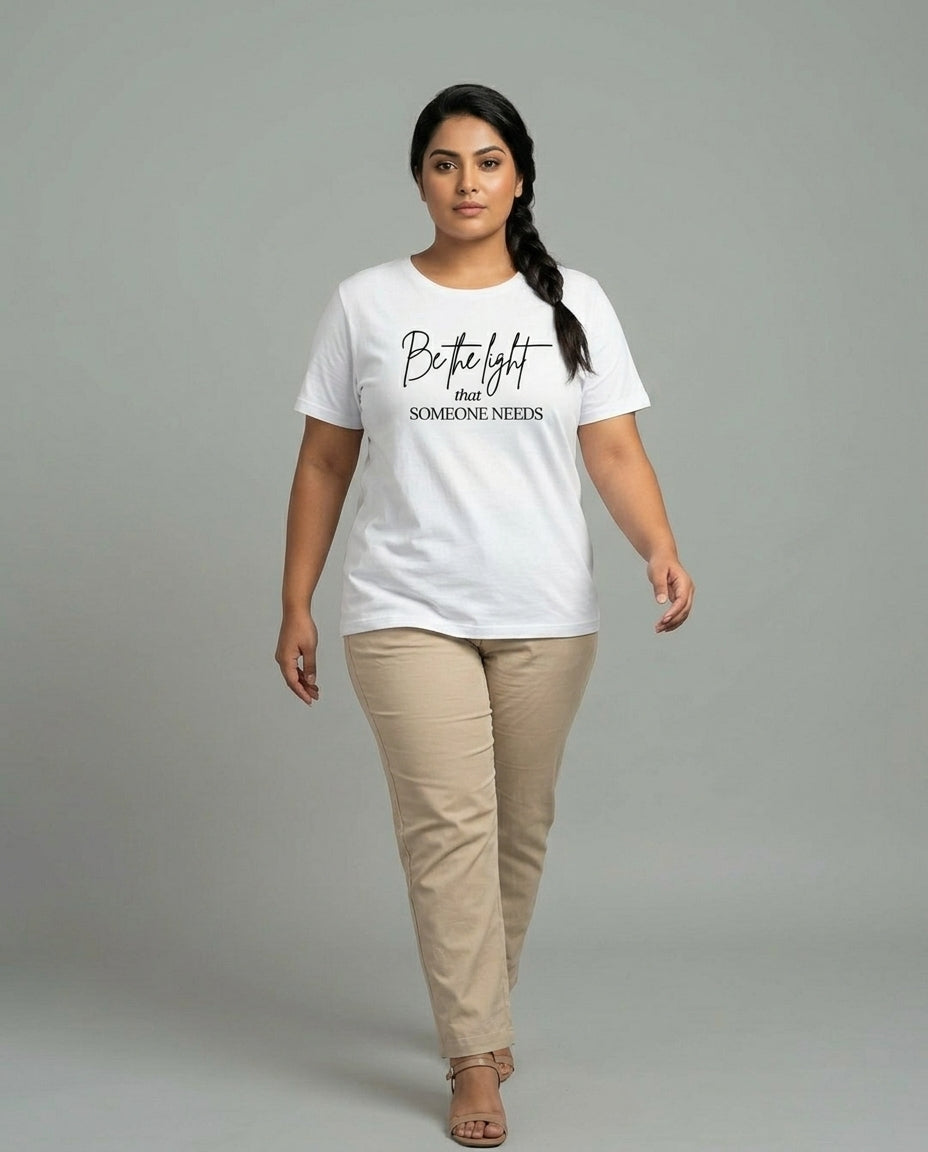 Be The Light Plus Size Women Premium Tee