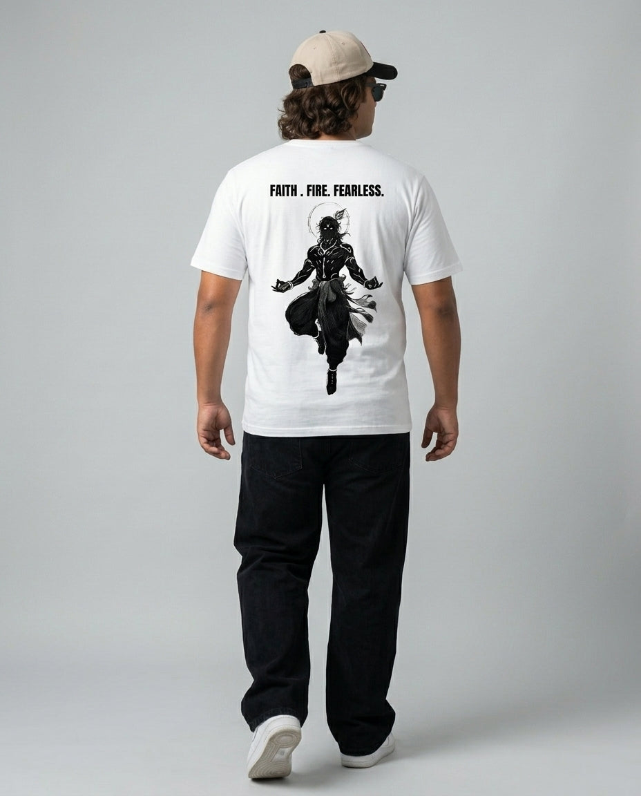Faith Fire Fearless Plus Size Men Premium Tee