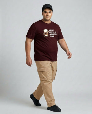 May Be Coffee Is Addicted To Me Plus Size Men Premium Tee