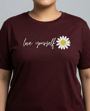Love Yourself Plus Size Women Premium Tee