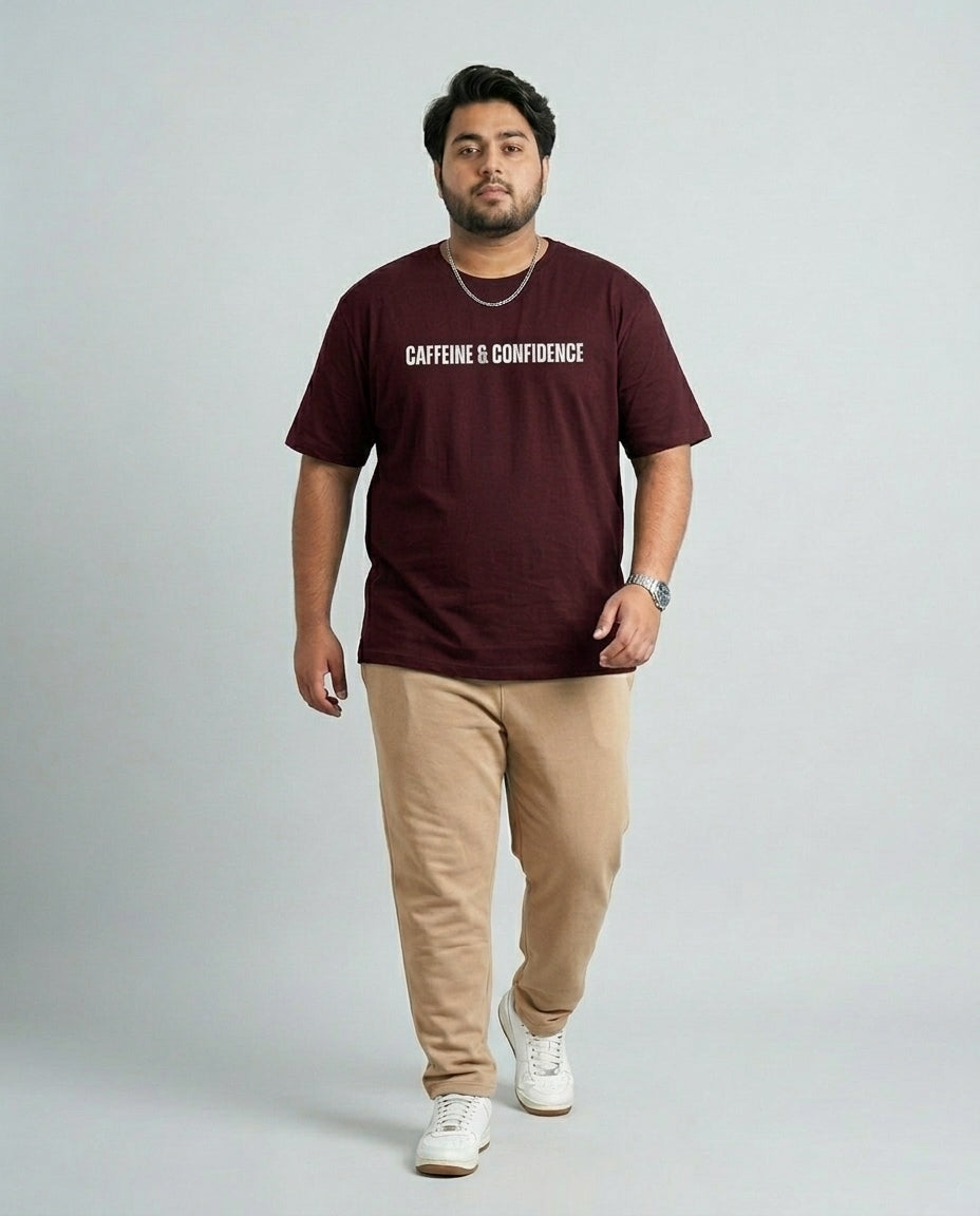 Caffeine & Confidence Plus Size Men Premium Tee