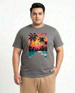 Sunset Plus Size Men Premium Tee