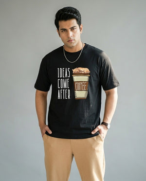 Ideas Come After Coffee Plus Size Men Premium Tee