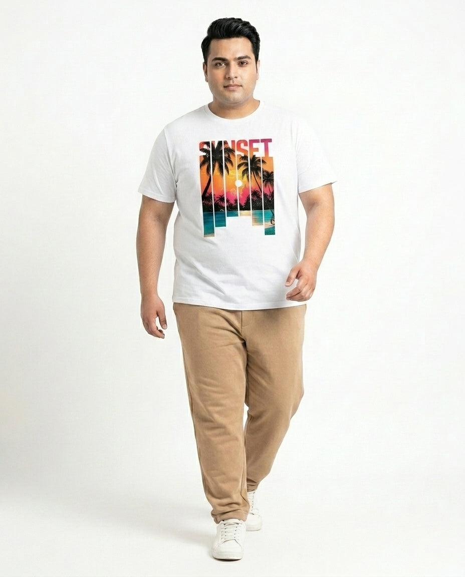 Sunset Plus Size Men Premium Tee