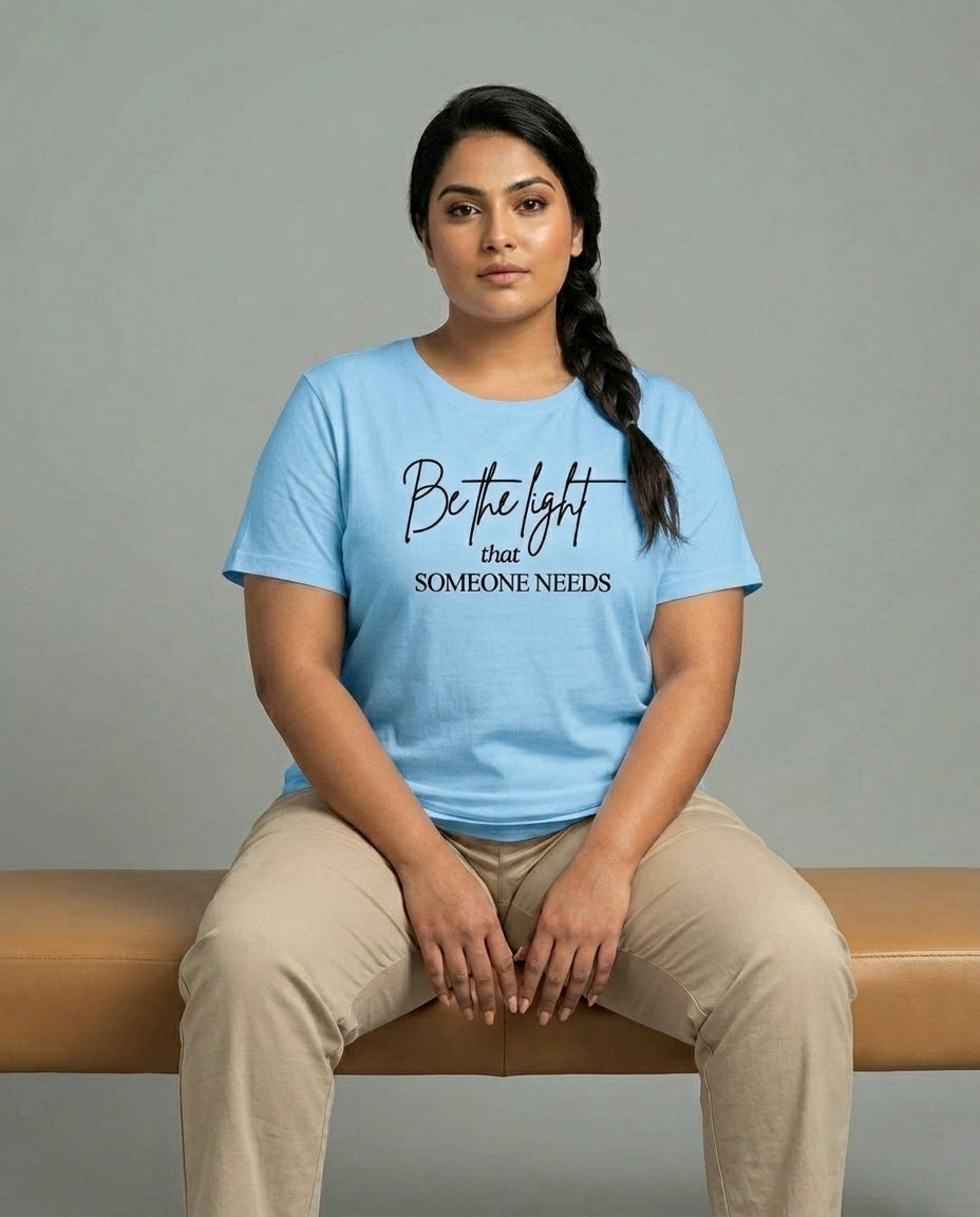 Be The Light Plus Size Women Premium Tee