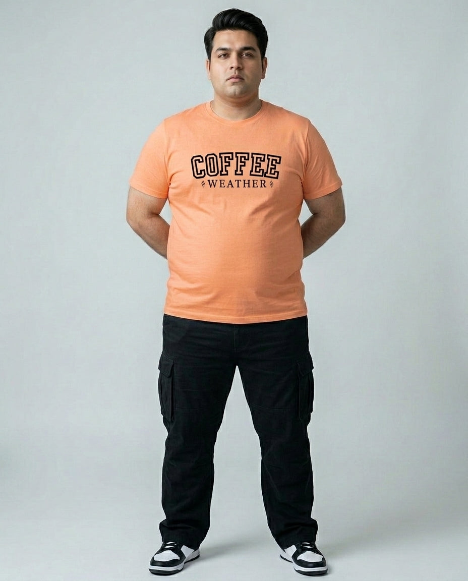 Coffee Weather Plus Size Men Premium Tee