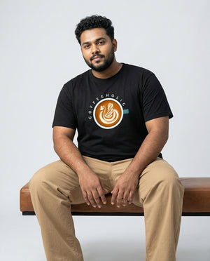 Coffeeholic Plus Size Men Premium Tee