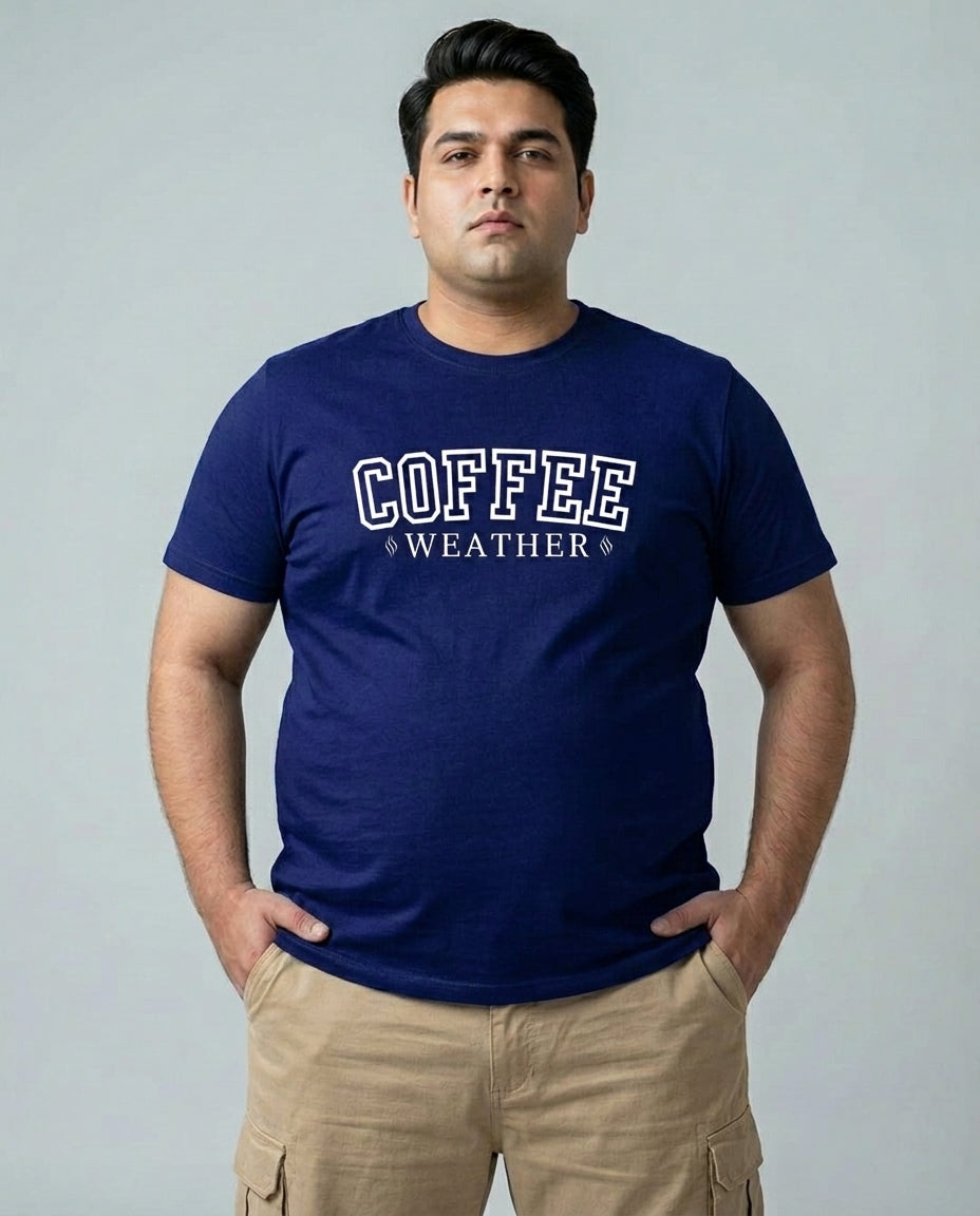 Coffee Weather Plus Size Men Premium Tee