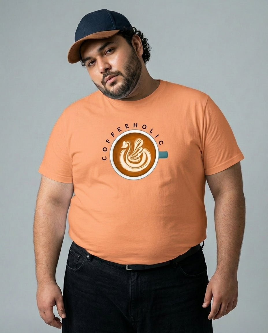 Coffeeholic Plus Size Men Premium Tee