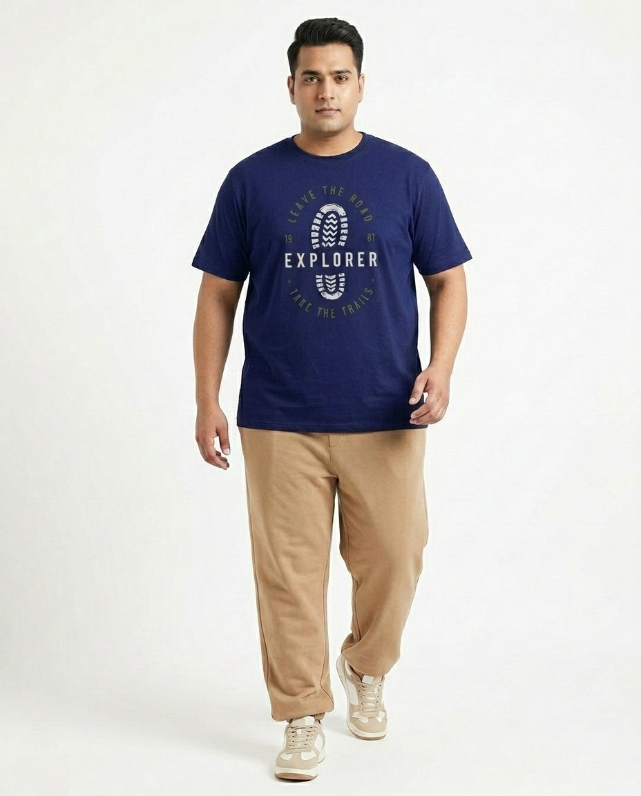 Explorer Foot Plus Size Men Premium Tee