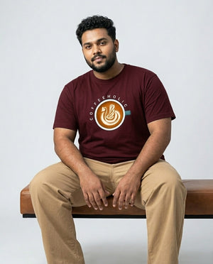 Coffeeholic Plus Size Men Premium Tee