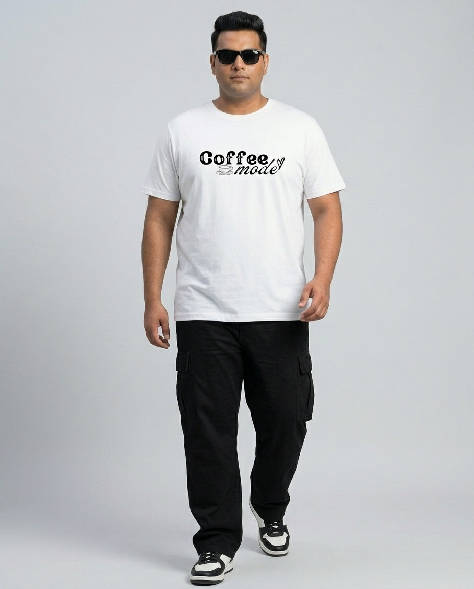 Coffee Mode Plus Size Men Premium Tee