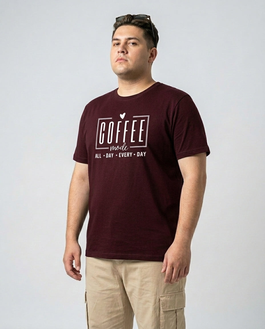 Coffee All Day Every Day Plus Size Men Premium Tee