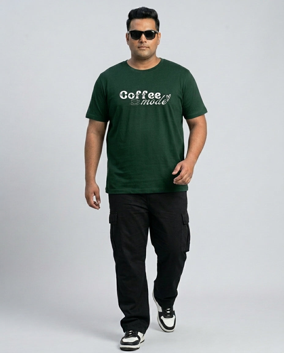 Coffee Mode Plus Size Men Premium Tee