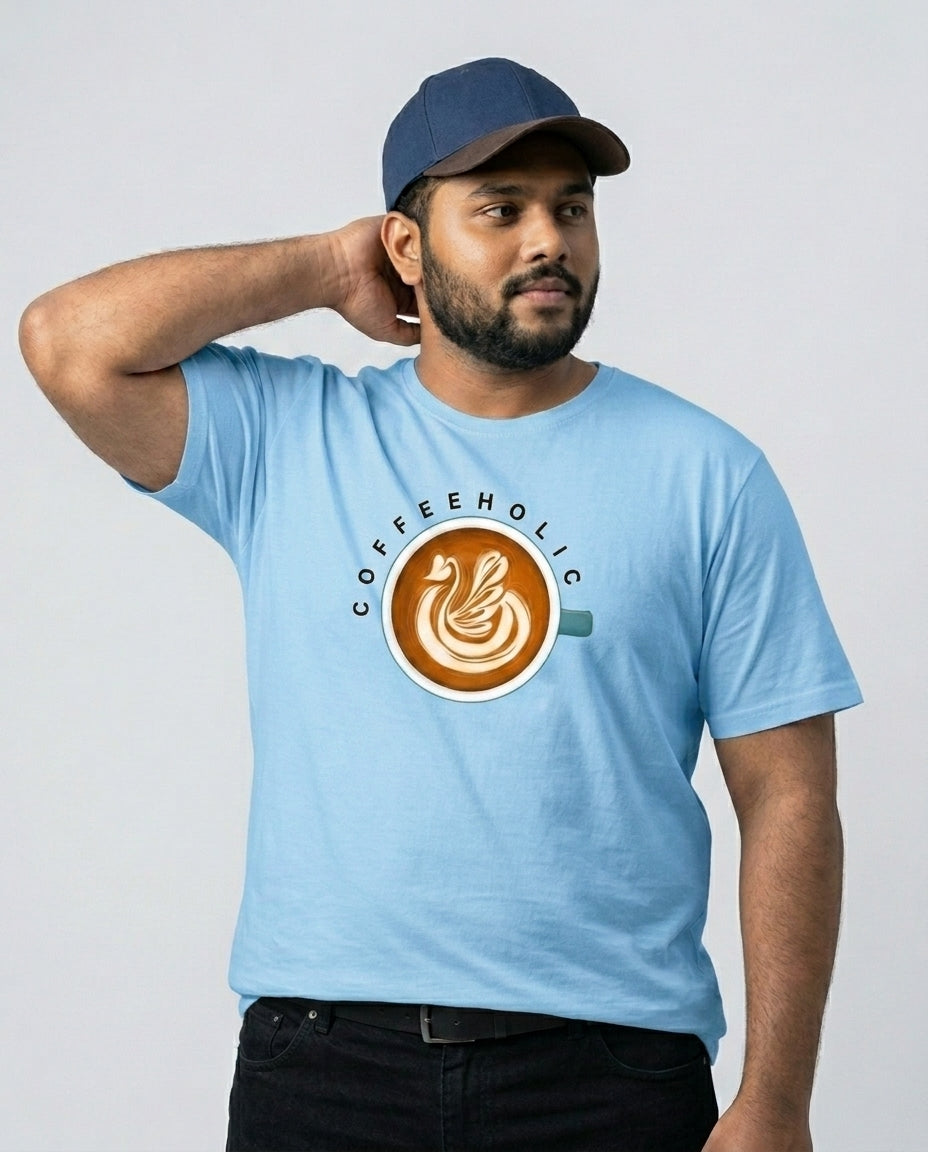 Coffeeholic Plus Size Men Premium Tee