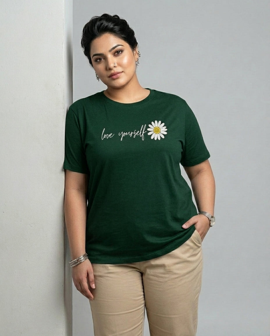 Love Yourself Plus Size Women Premium Tee