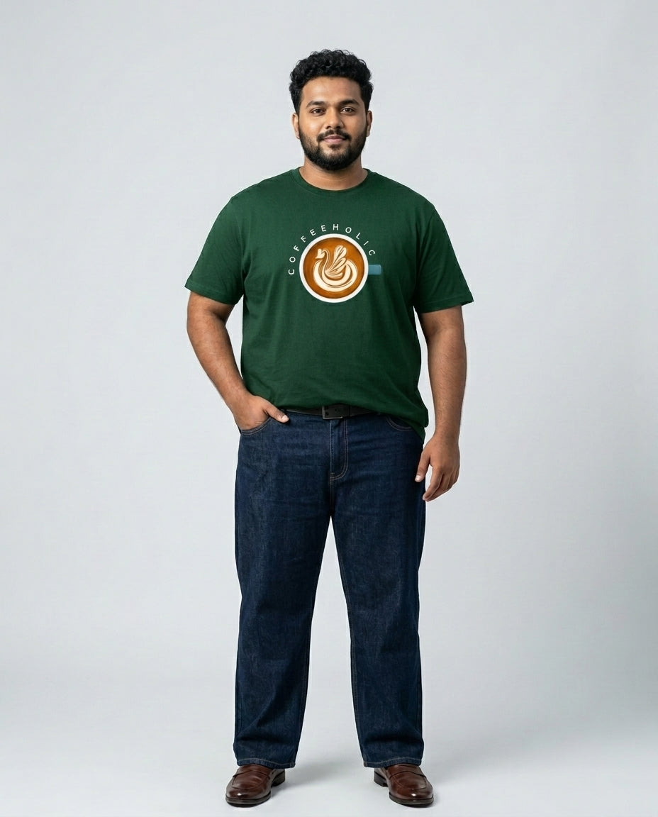 Coffeeholic Plus Size Men Premium Tee