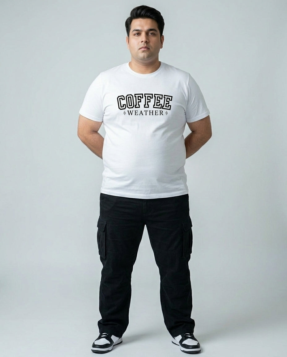 Coffee Weather Plus Size Men Premium Tee