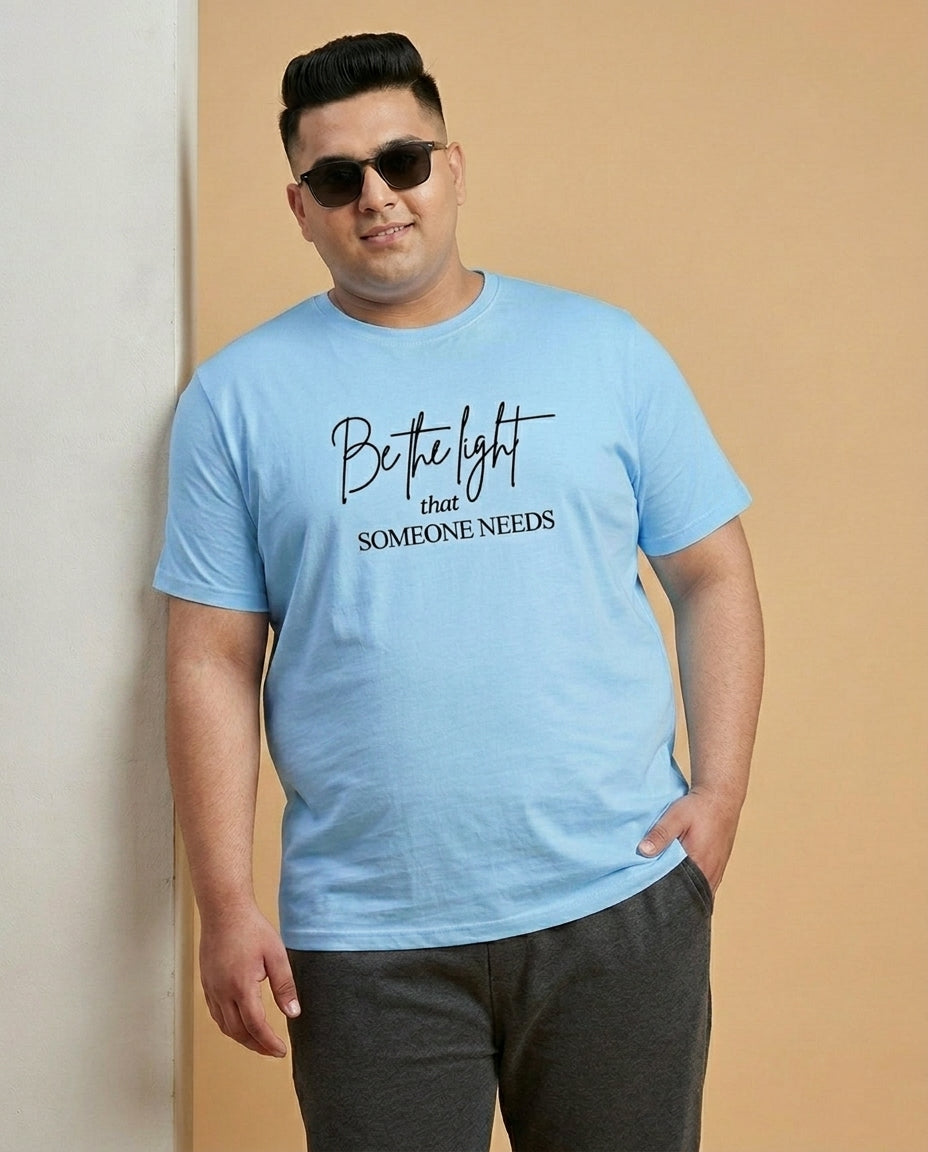 Be The Light Plus Size Men Premium Tee