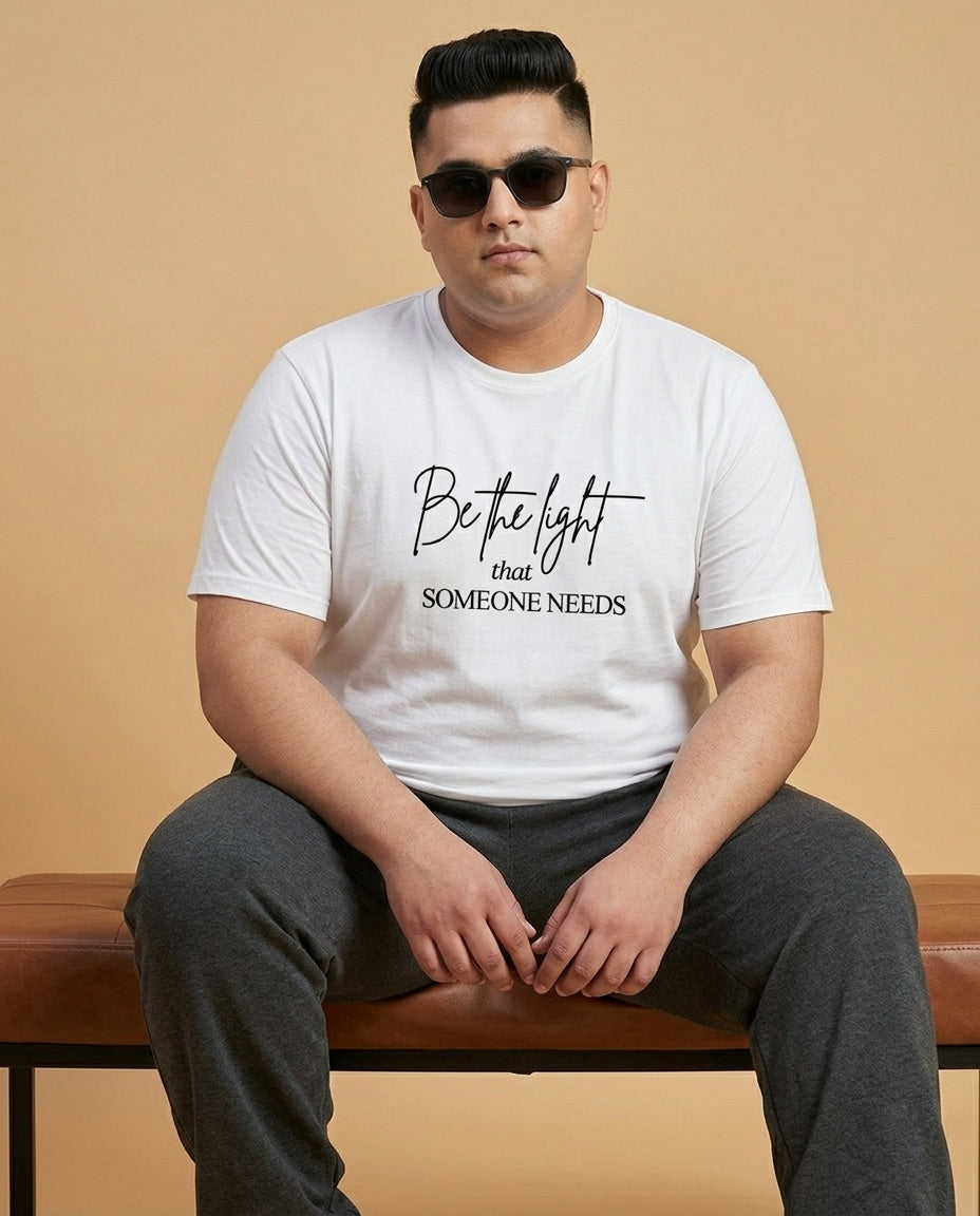 Be The Light Plus Size Men Premium Tee