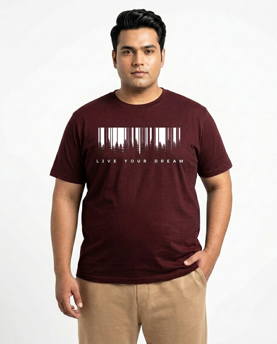 Live Your Dream Plus Size Men Premium Tee