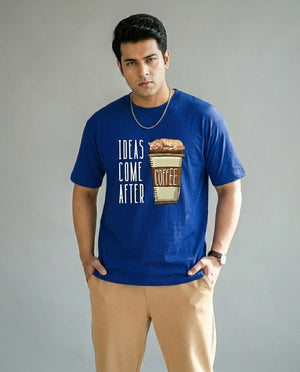 Ideas Come After Coffee Plus Size Men Premium Tee