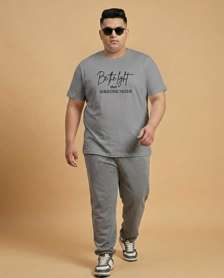 Be The Light Plus Size Men Premium Tee