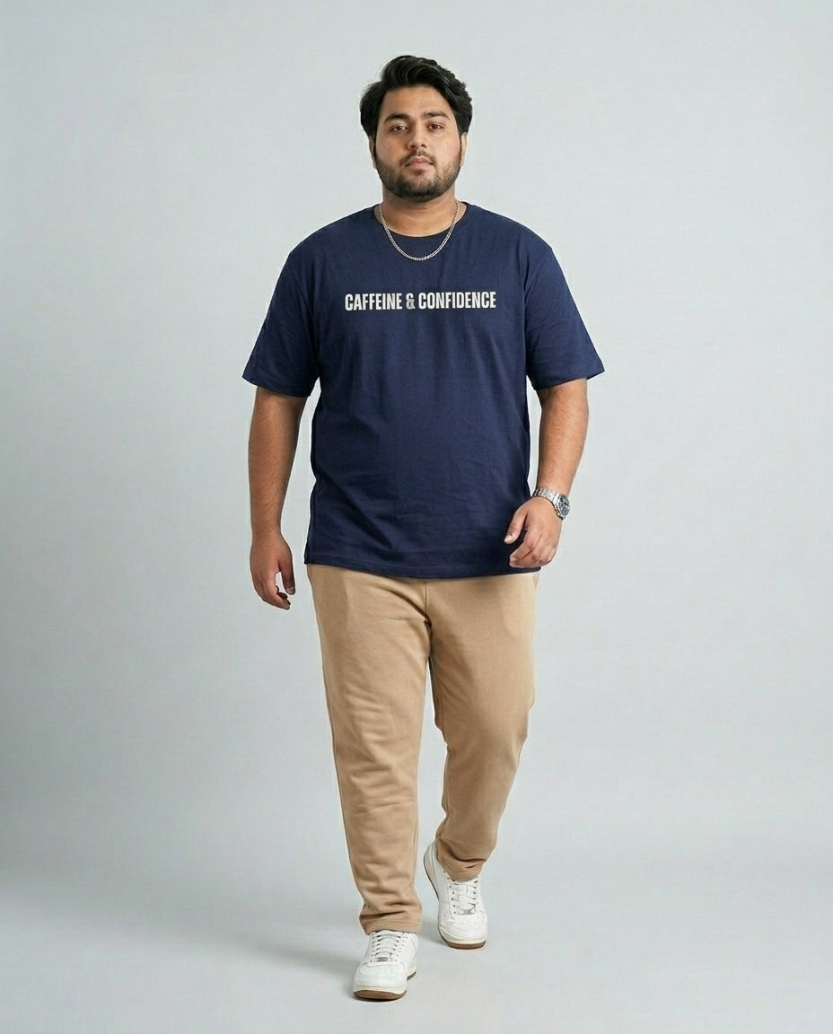 Caffeine & Confidence Plus Size Men Premium Tee