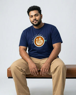 Coffeeholic Plus Size Men Premium Tee