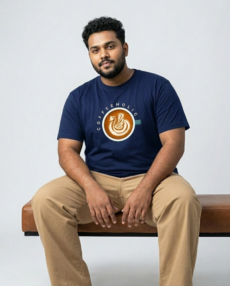 Coffeeholic Plus Size Men Premium Tee