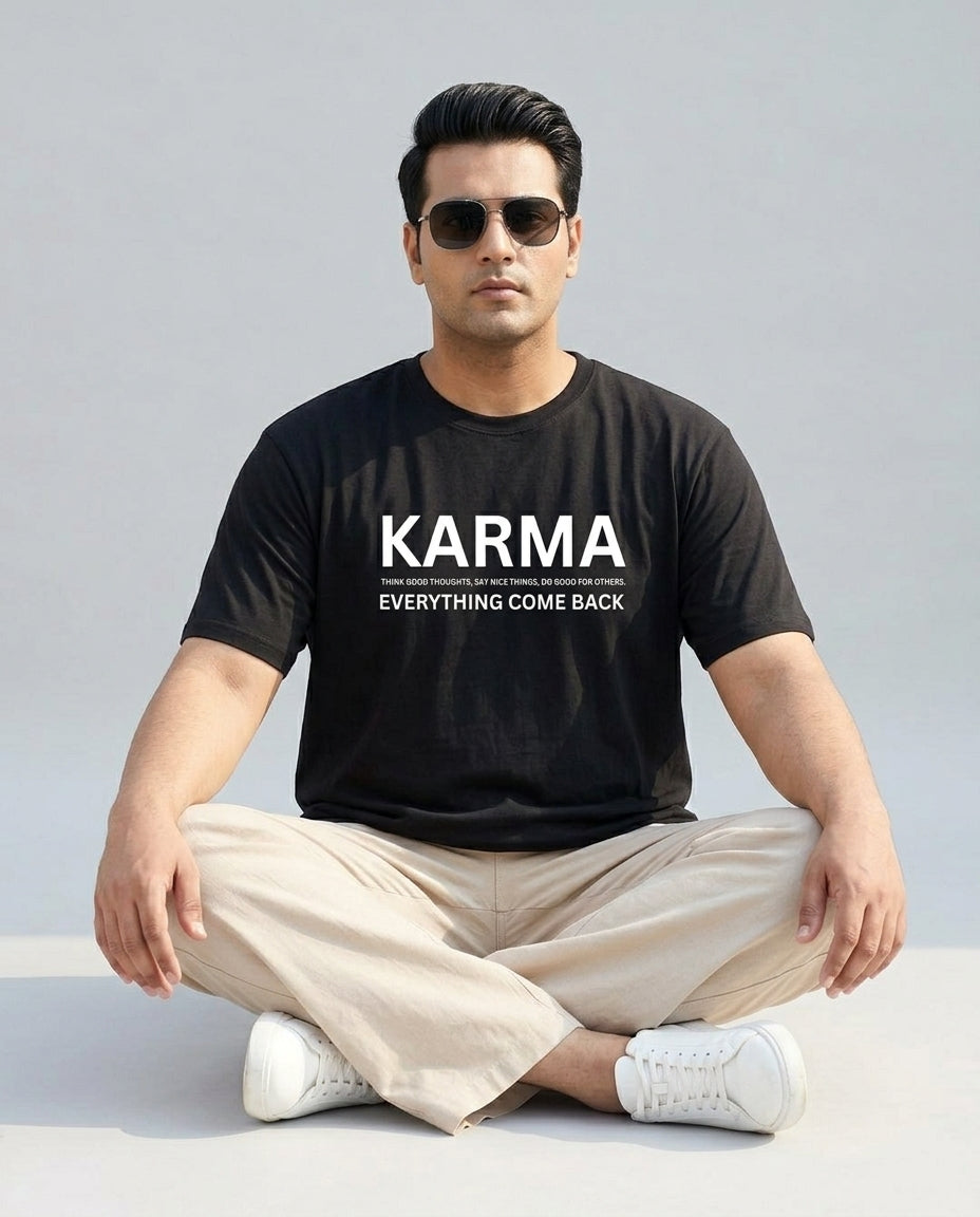Karma Plus Size Men Premium Tee