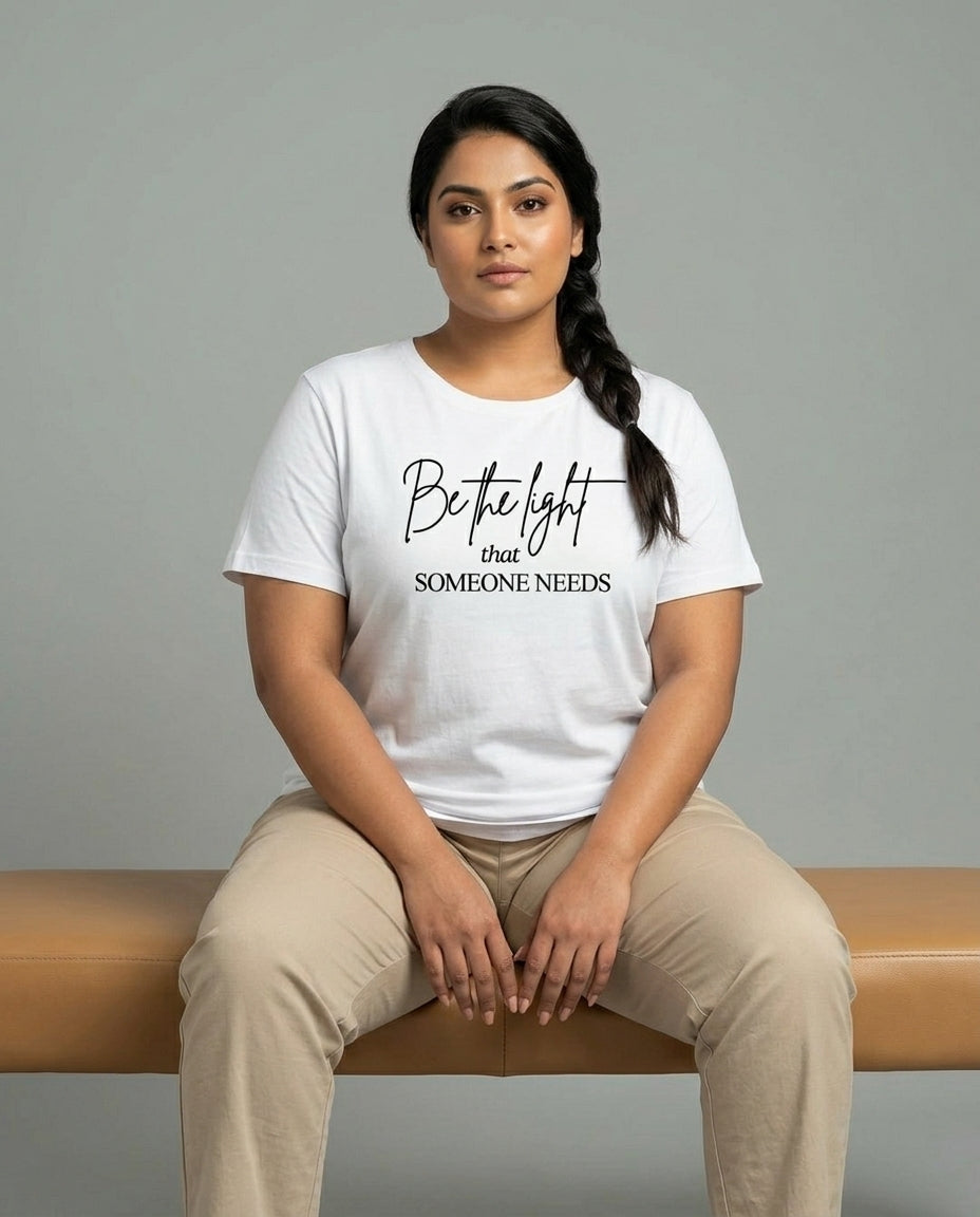 Be The Light Plus Size Women Premium Tee