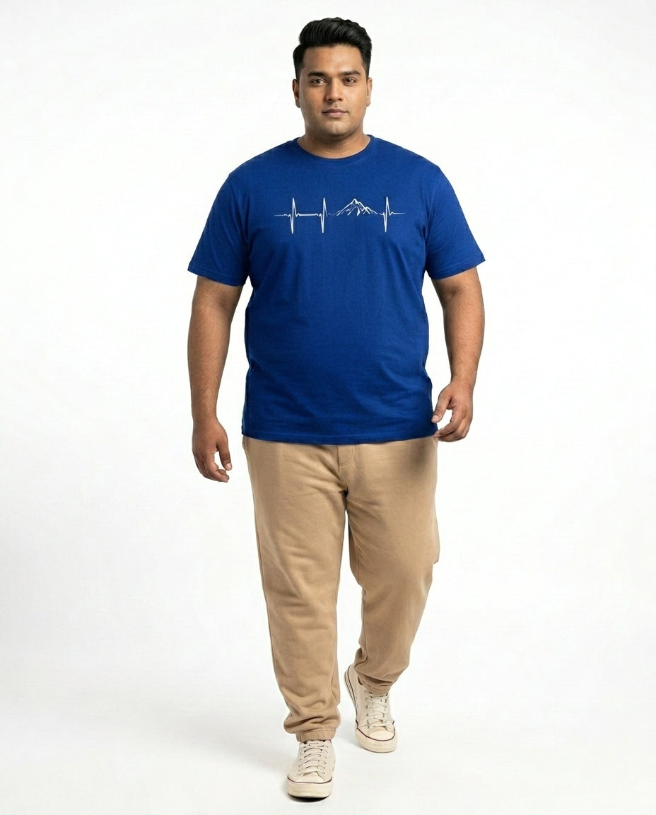 Mountain Pulse Plus Size Men Premium Tee