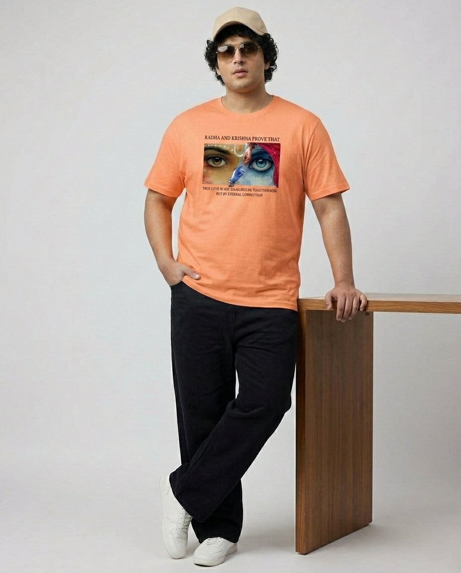 Radha Krishna Plus Size Men Premium Tee