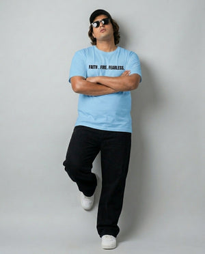 Faith Fire Fearless Plus Size Men Premium Tee