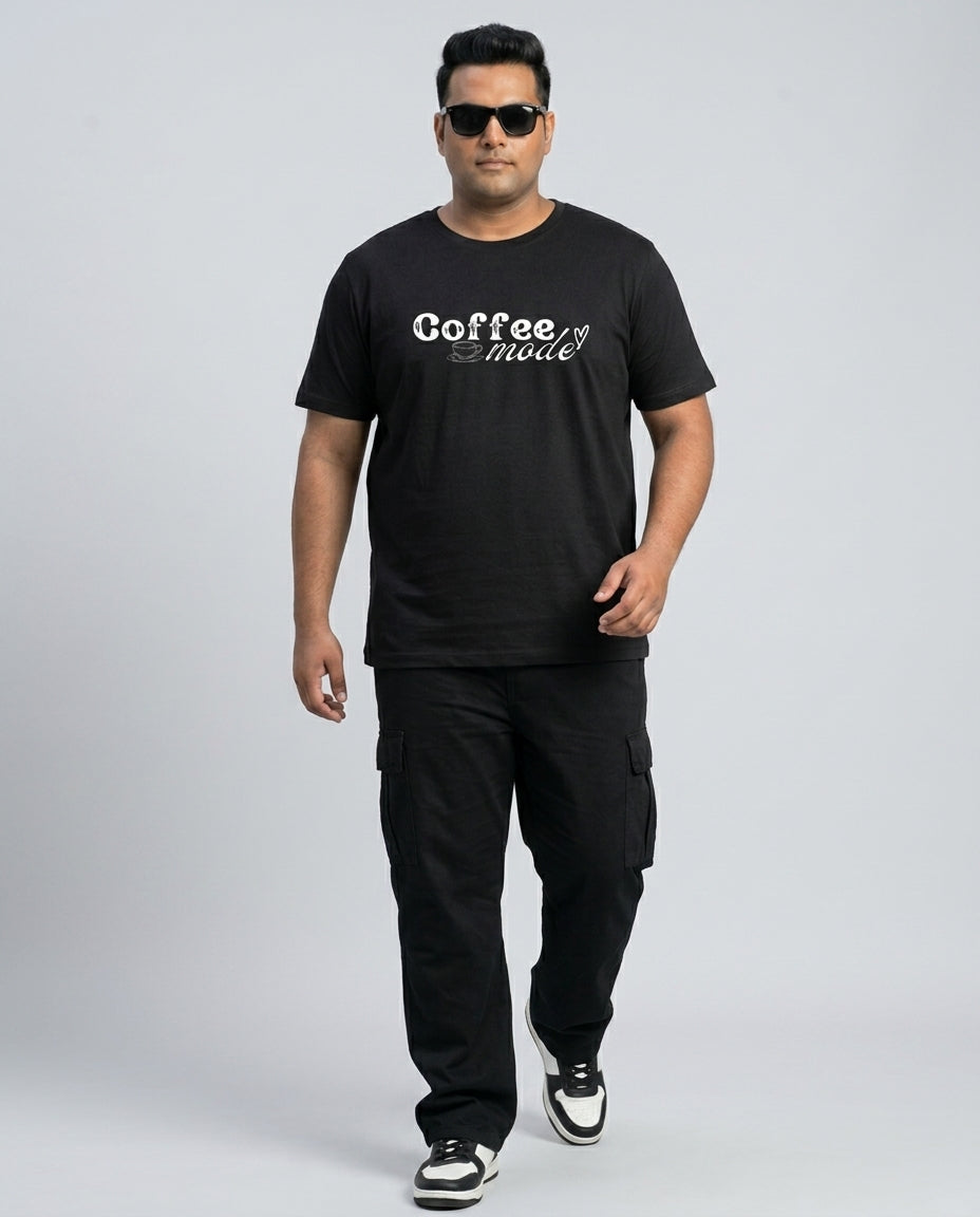 Coffee Mode Plus Size Men Premium Tee