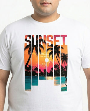 Sunset Plus Size Men Premium Tee