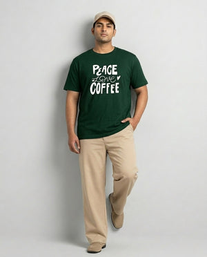 Peace Love Coffee Plus Size Men Premium Tee