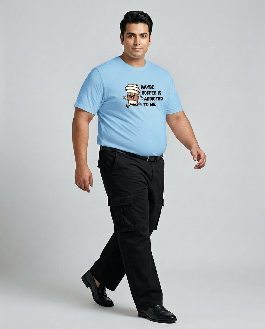 May Be Coffee Is Addicted To Me Plus Size Men Premium Tee