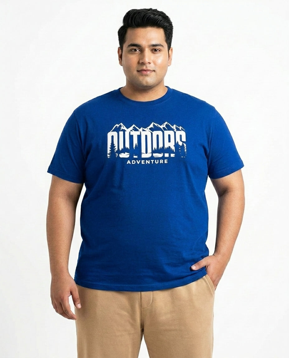 Outdoor Adventure Plus Size Men Premium Tee