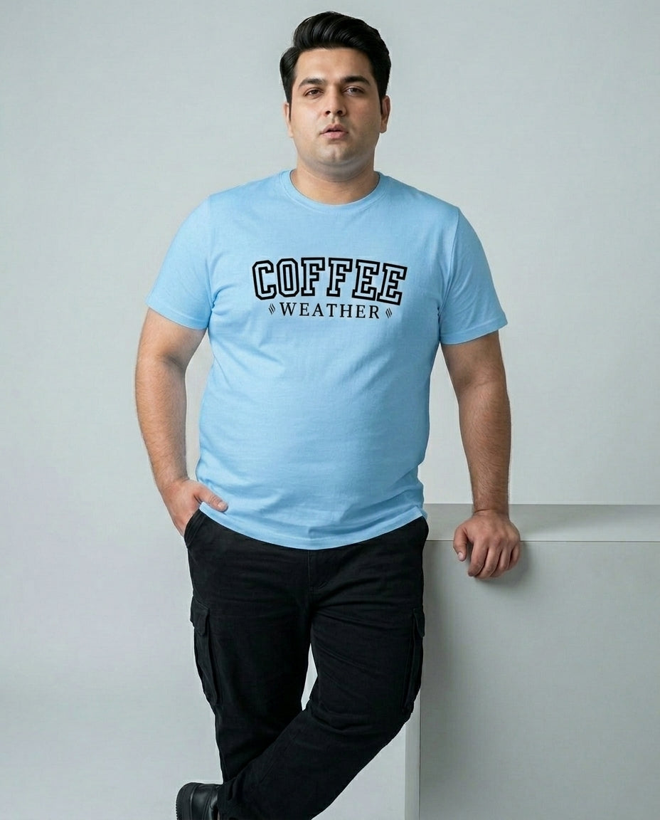 Coffee Weather Plus Size Men Premium Tee
