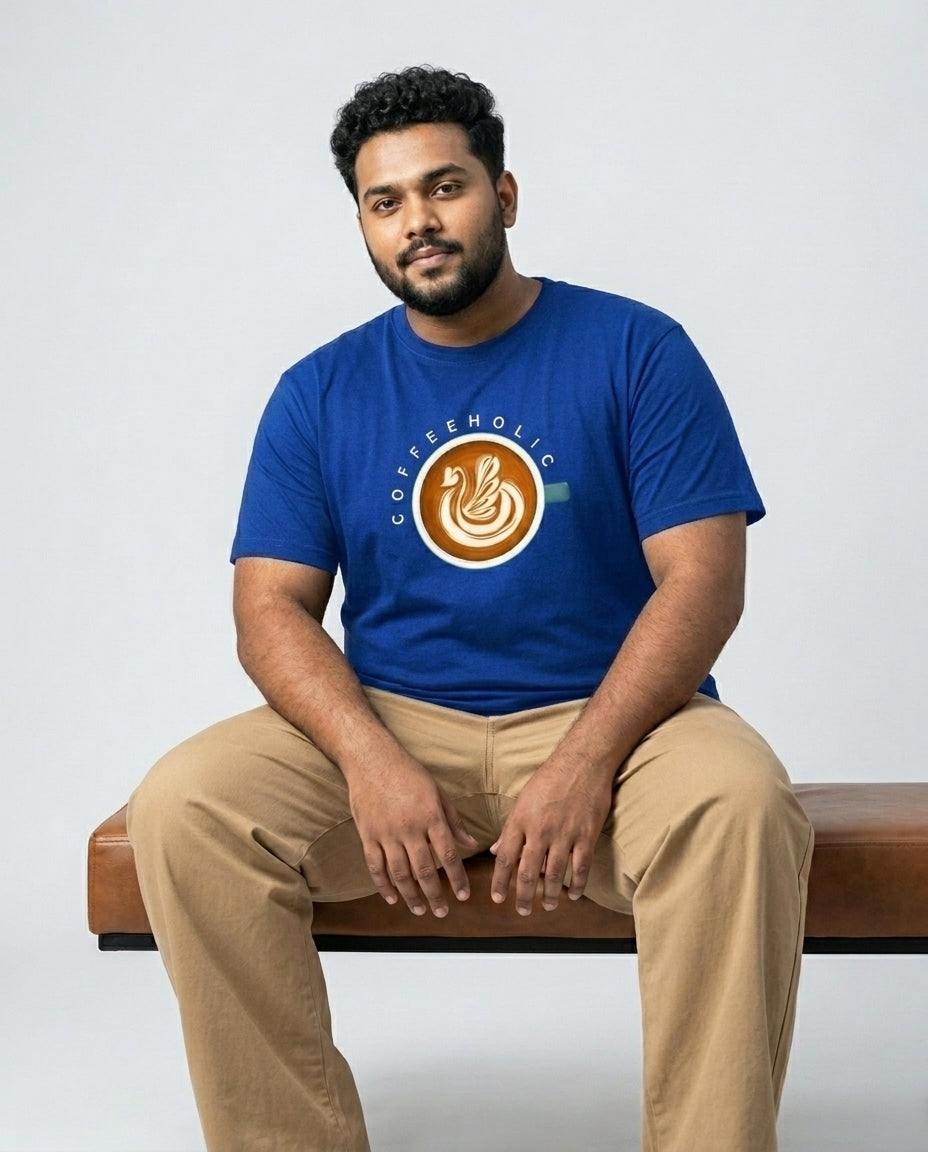 Coffeeholic Plus Size Men Premium Tee
