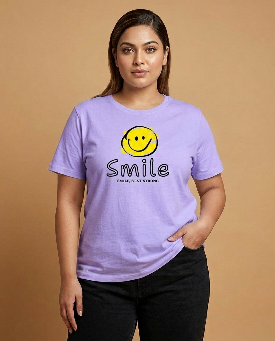 Smile Plus Size Women Premium Tee