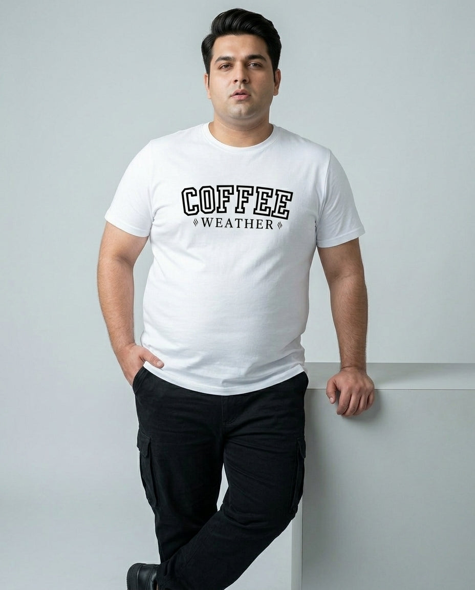 Coffee Weather Plus Size Men Premium Tee