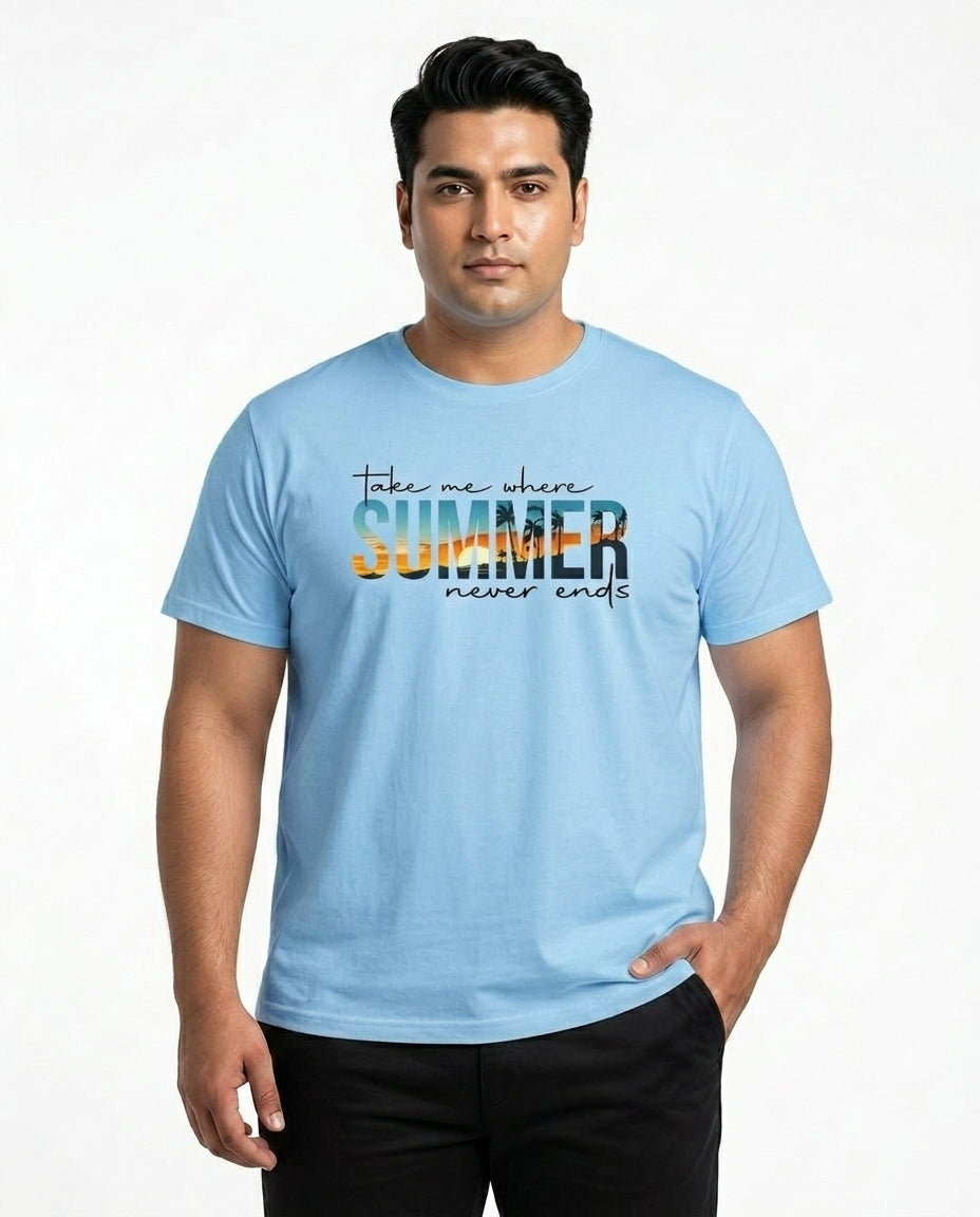 Take Me Where Summer Never Ends Plus Size Men Premium Tee