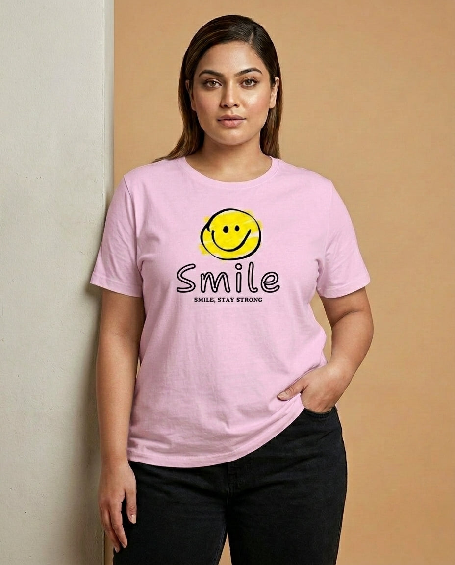 Smile Plus Size Women Premium Tee