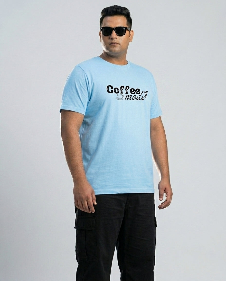 Coffee Mode Plus Size Men Premium Tee