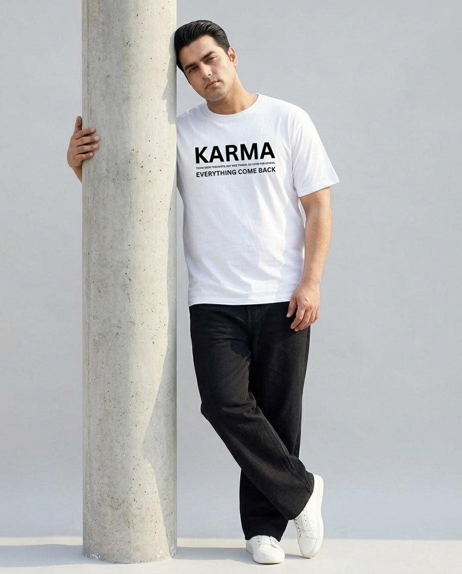Karma Plus Size Men Premium Tee