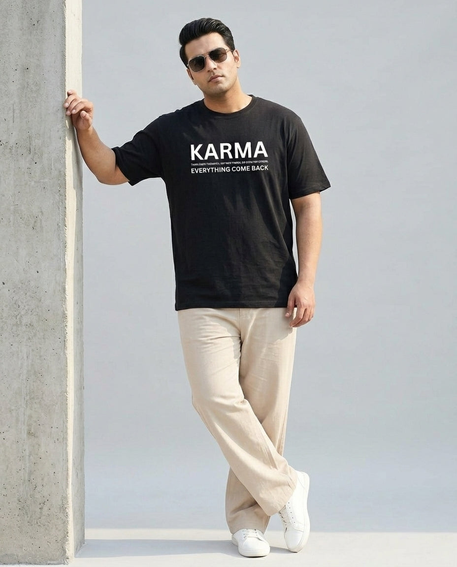 Karma Plus Size Men Premium Tee