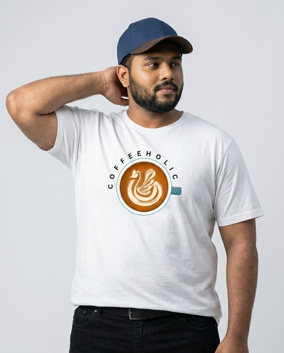 Coffeeholic Plus Size Men Premium Tee